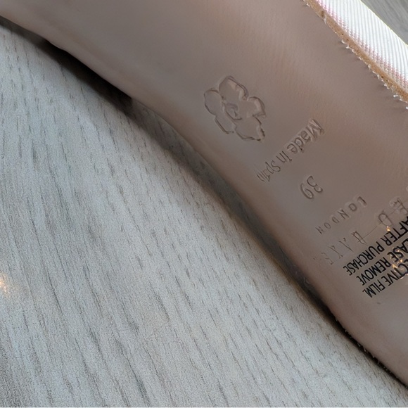 TED Baker Heevia Moire Satin Bow Heeled Sandals Sz 39/US9 - Picture 4 of 8